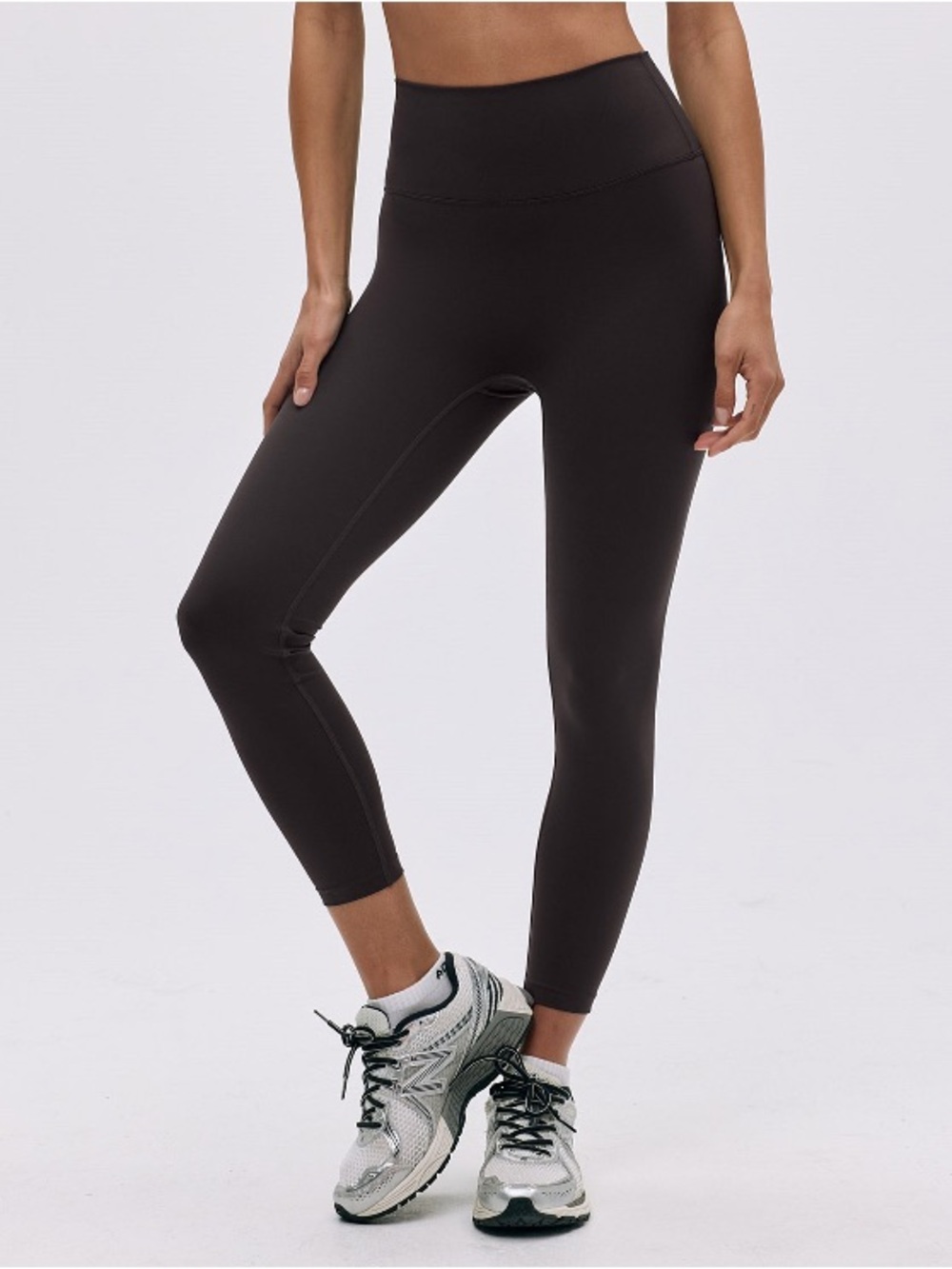 ADANOLA - High-Waist Dark Brown Performance Leggings